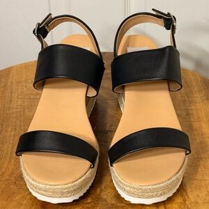 Dolce Vita Black Espadrille Sandals